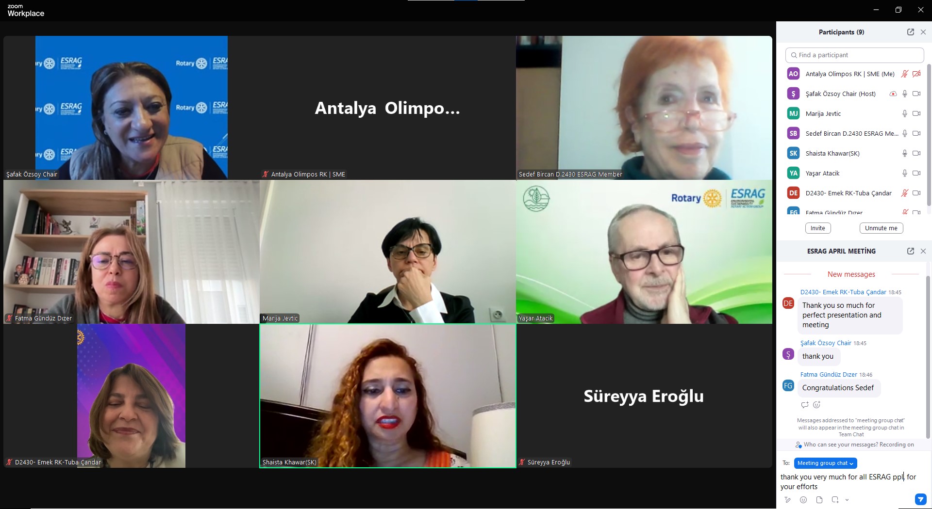 ESRAG April Meeting