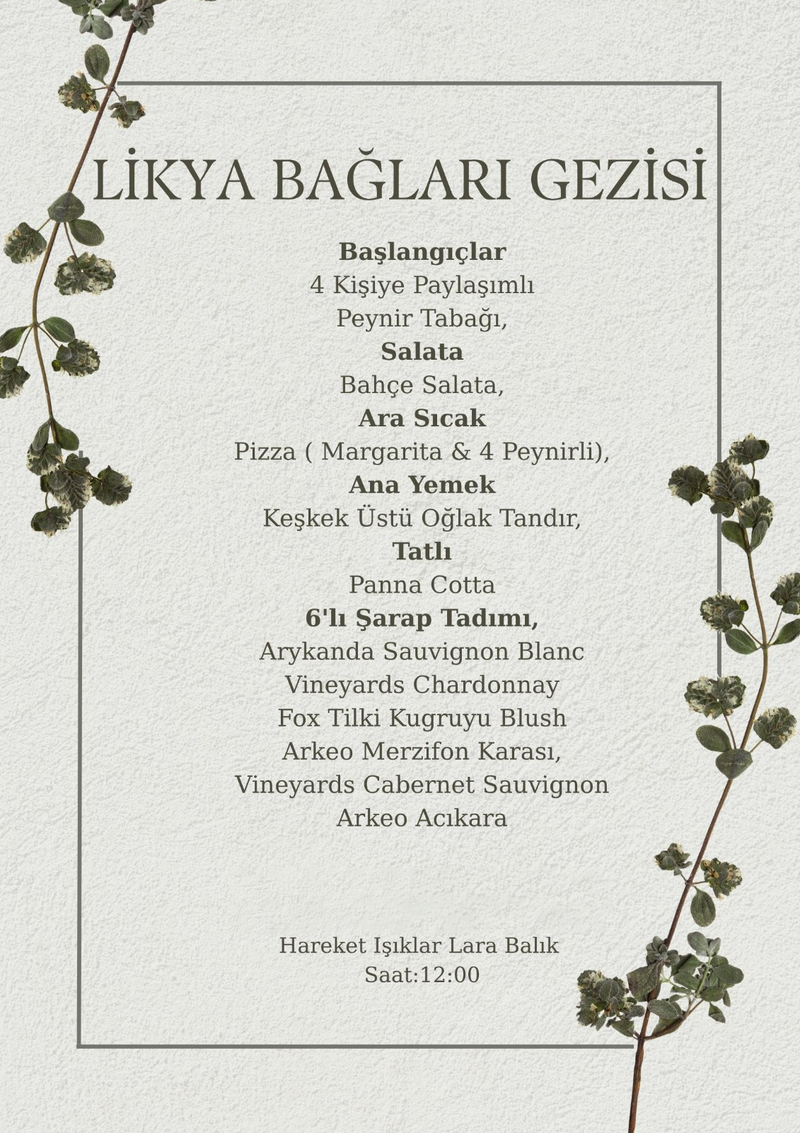 Gezi: Likya Bağları /Elmalı