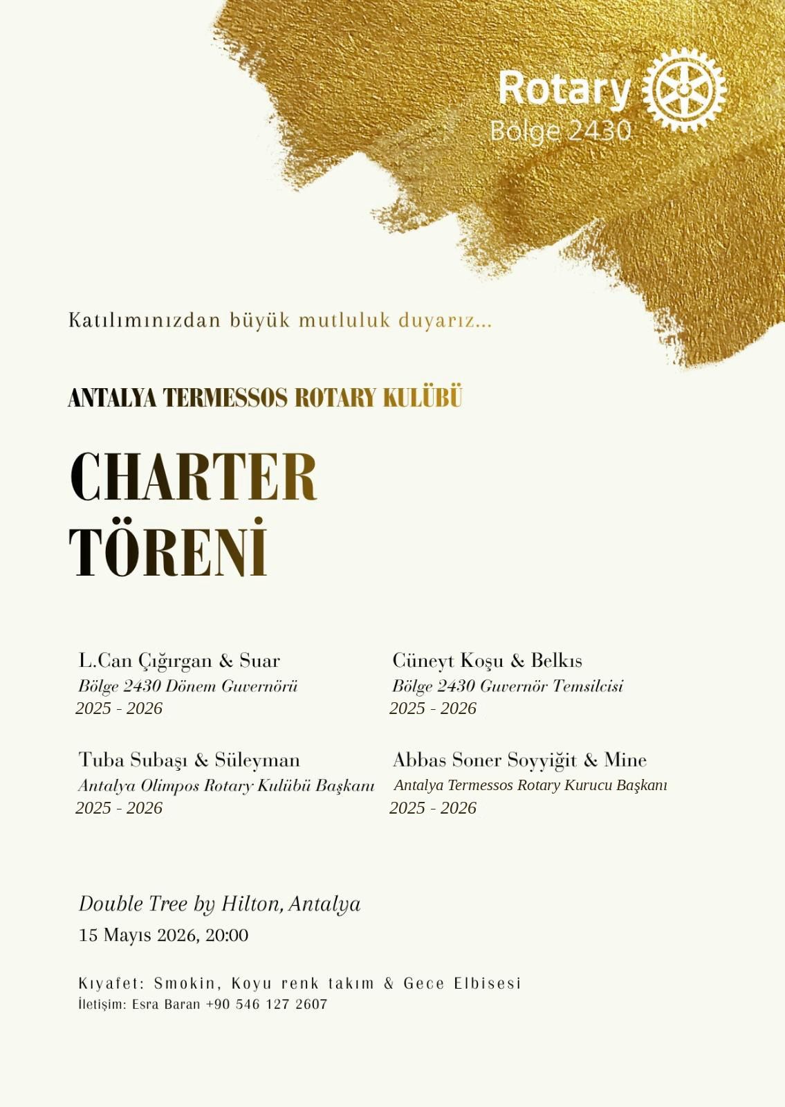 Termessos Rotary Charter Töreni