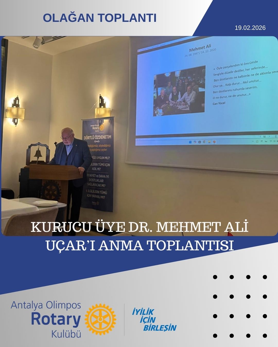 Dönem: 09 / Kulüp: 1178 Olağan Toplantı, 14.11.2024